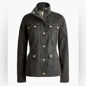 j crew womens utility jacket size XS black relaxed boyfriend field jacket